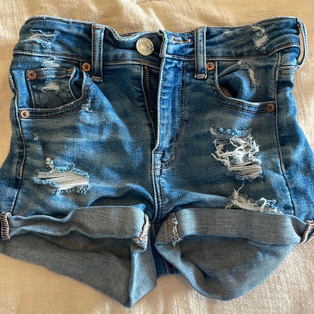 american eagle light wash ripped